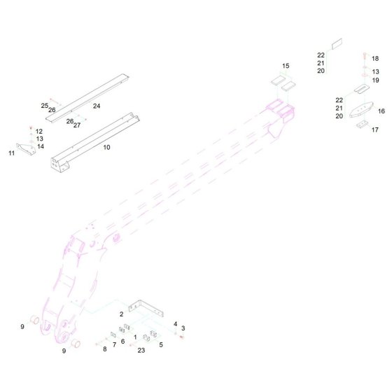 Extension Arm for Wacker TH408
