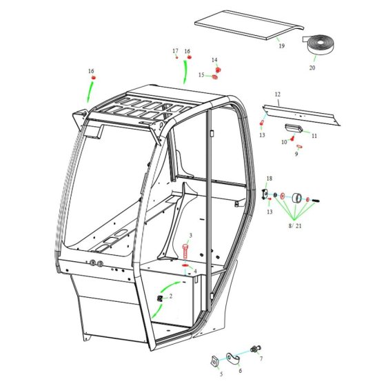 Cabin Assembly for TH408