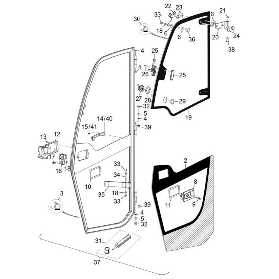 Door Assembly for Wacker TH408