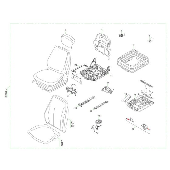 Seat Assembly for Wacker TH408