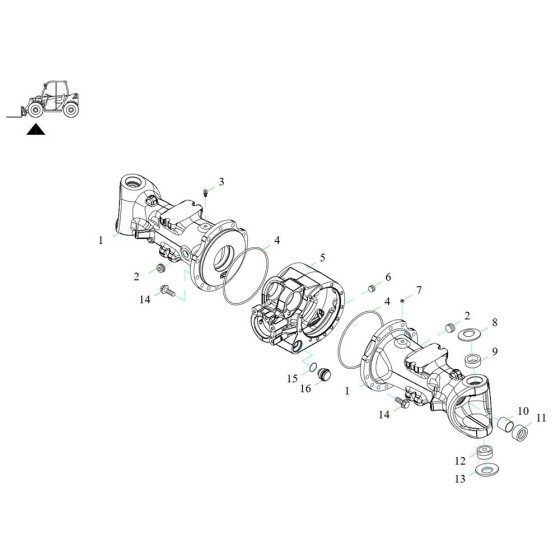 Axle Tube Assembly for TH408