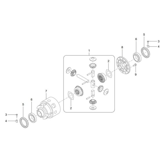 Differential Assembly for Wacker TH412