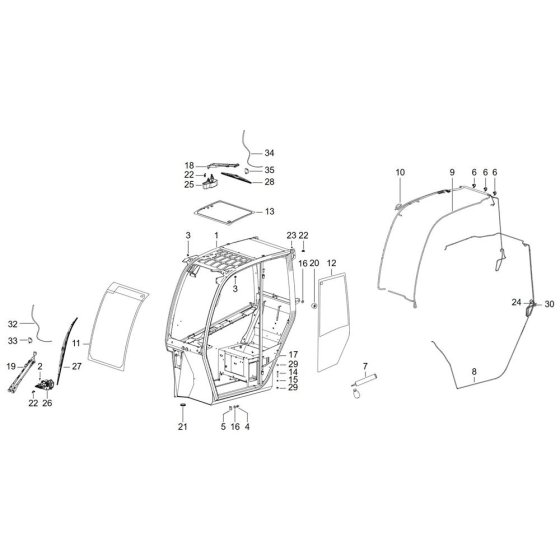 Cabin Frame for Wacker TH412
