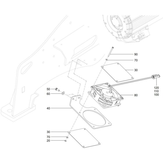 Blower Assembly for Wacker TH412e