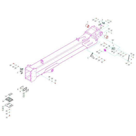 Guide Arm Assembly for TH522