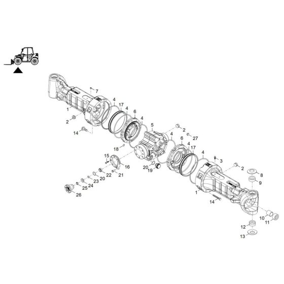 Axle Tube for Wacker TH522