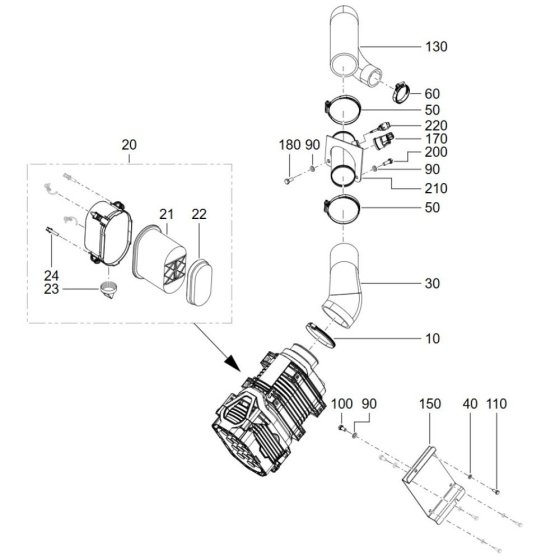 Air Cleaner for Wacker TH625