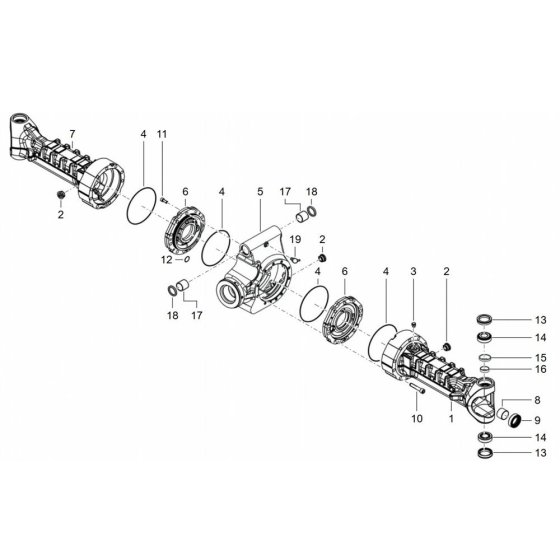 Axle Tube Rear Assembly