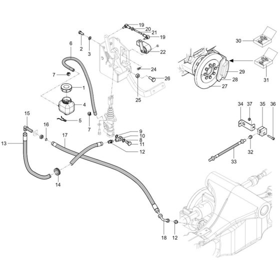 Brake Assembly for Wacker TH627