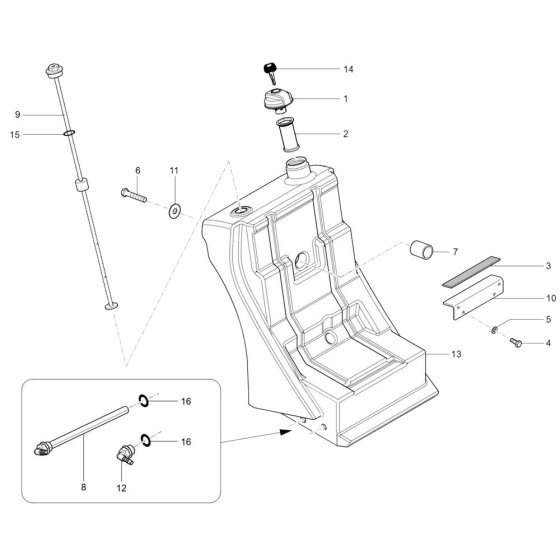Fuel Tank Assembly for Wacker