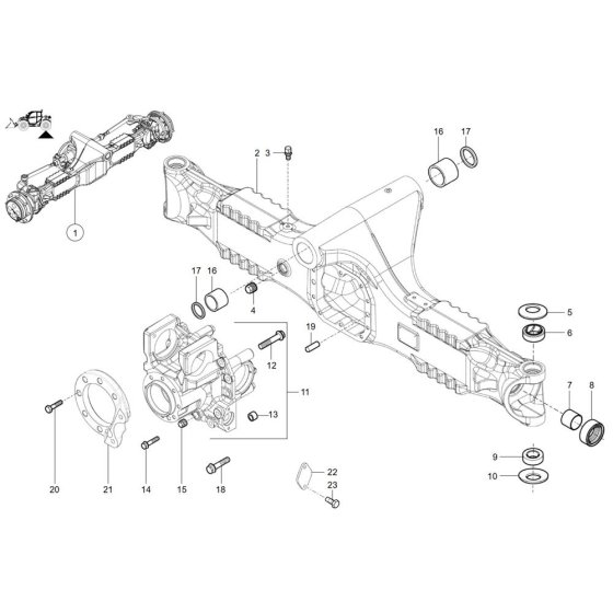 Axle Tube Rear Assembly