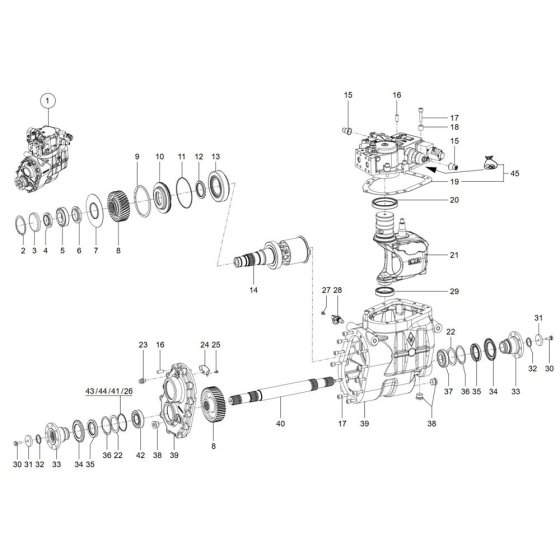 Gearbox Assembly for TH740