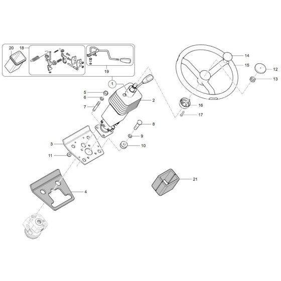 Steering Column for Wacker TH740