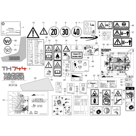 Wacker TH744 Tools