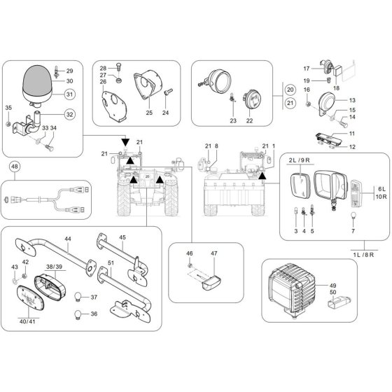 Lighting Assembly for Wacker TH744