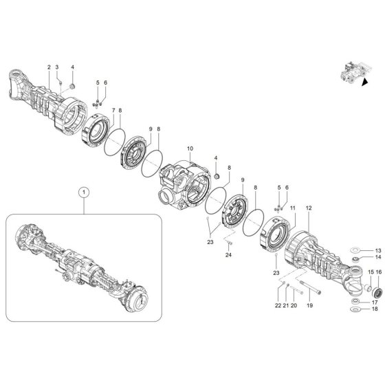 Axle Tube Assembly for TH744