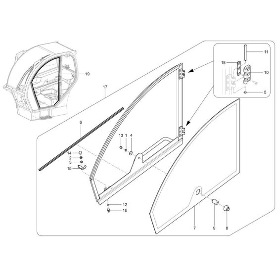 Door Assembly for Wacker TH745