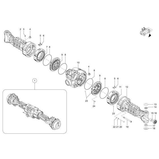 Axle Tube Assembly for TH745