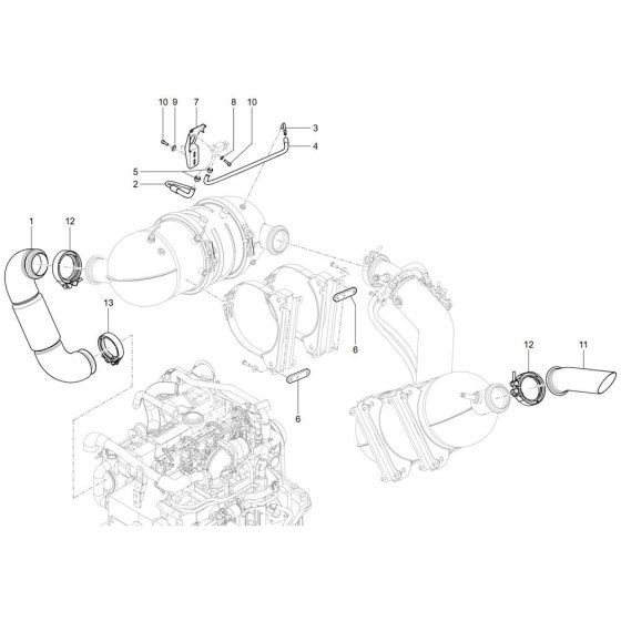 Exhaust System for Wacker TH750