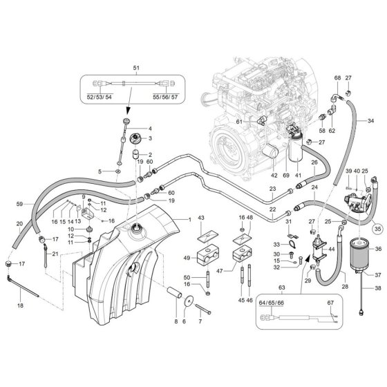 Fuel System for Wacker TH750