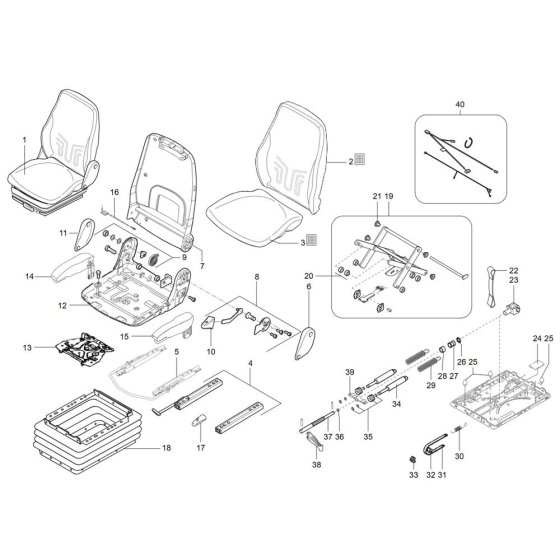 Seat Assembly for Wacker TH750
