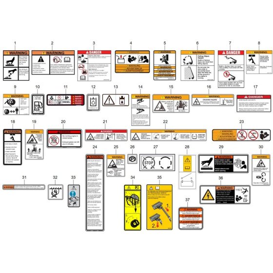 Wacker TH750 Decals