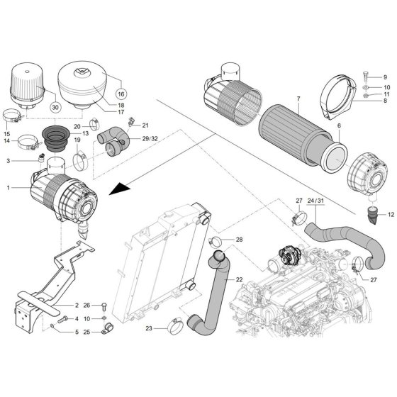 Air Cleaner for Wacker TH755