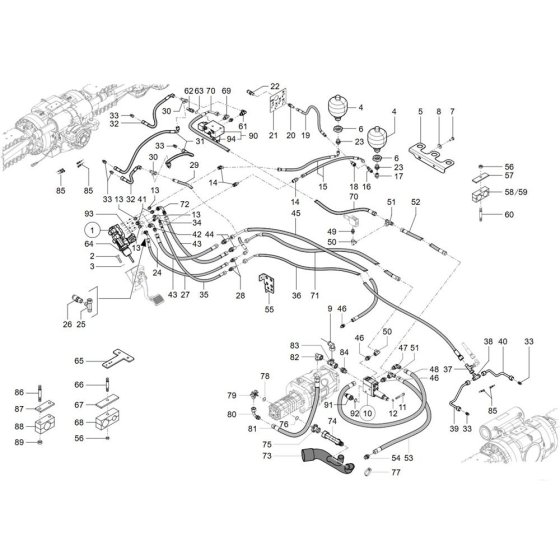 Brake Assembly for Wacker TH755