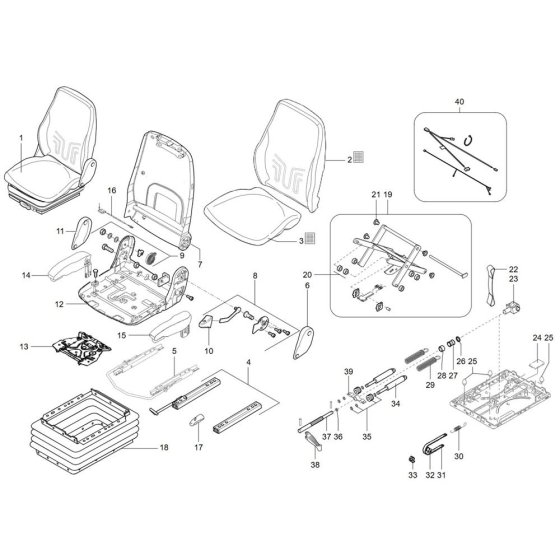 Seat Assembly for Wacker TH755