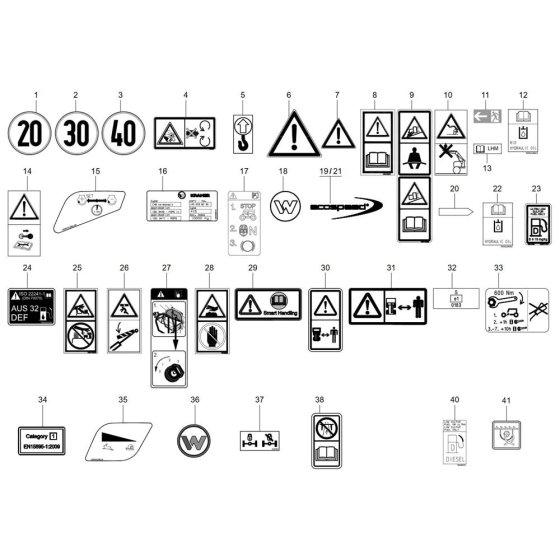 Wacker TH755 Decals