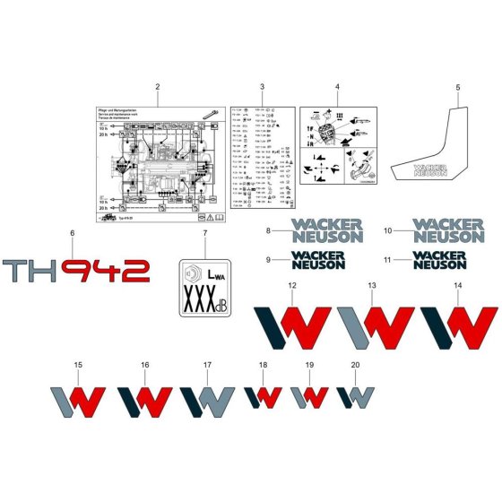 Wacker TH942 Decals