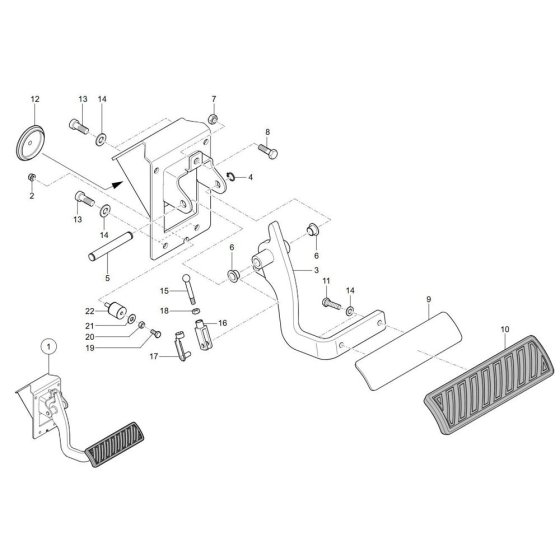 Brake Pedal Assembly for TH942