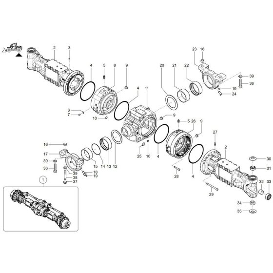 Axle Tube Rear Assembly