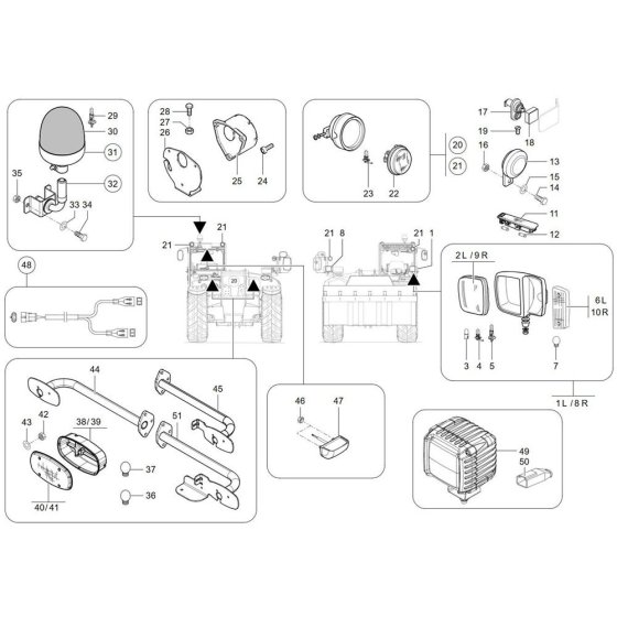 Lighting Assembly for Wacker TH955