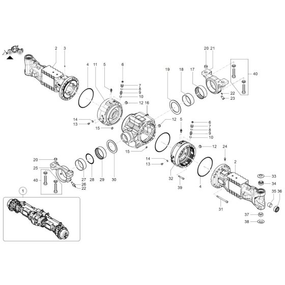 Axle Tube Assembly for TH955