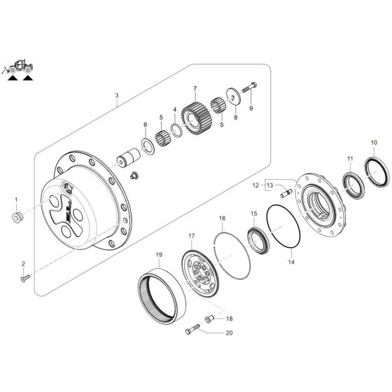 Wheel Hub Assembly for TH955