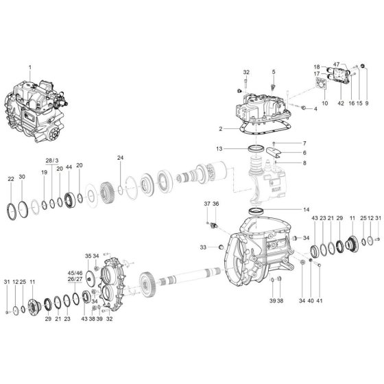 Gearbox Assembly for Wacker TH955