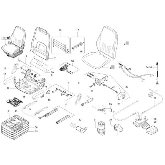 Seat Assembly for Wacker TH955