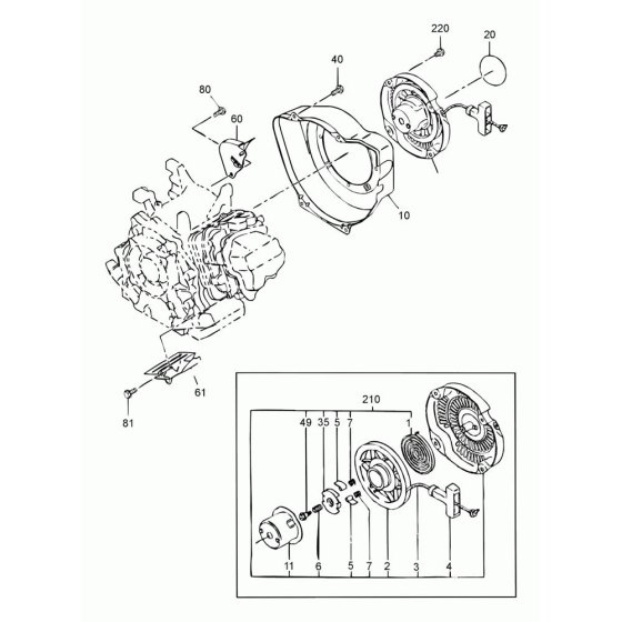 Starter Assembly for Wacker WM 270