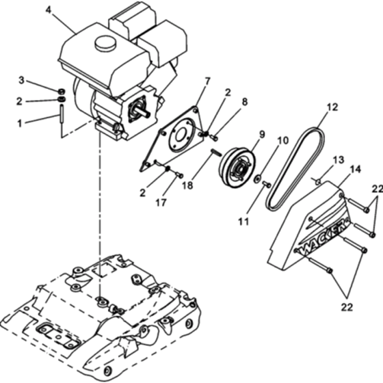 Drive Assembly for Wacker WP1540