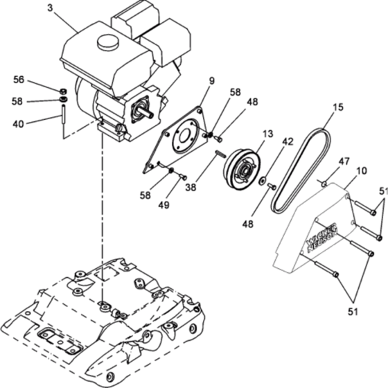 Drive Assembly for Wacker WP1550