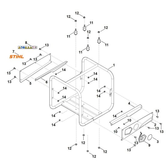 Stihl WP 300 Pump Frame