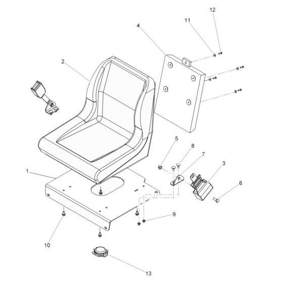 Seat Assembly for RD12 Roller