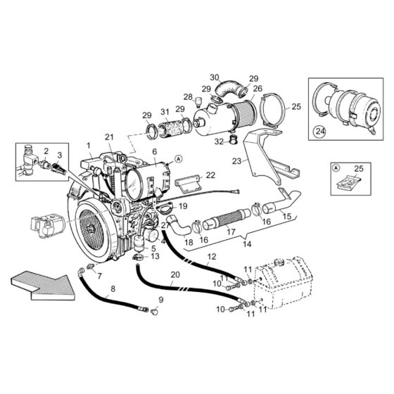 Engine Assembly for RD15 Roller