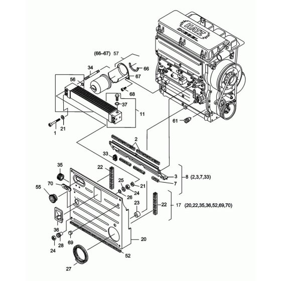 Oil Cooler Assembly for RD25