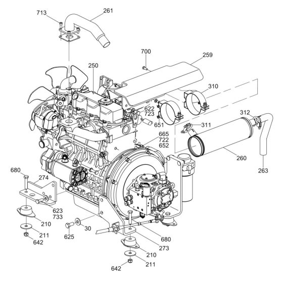 Engine Assembly for RD27 Roller
