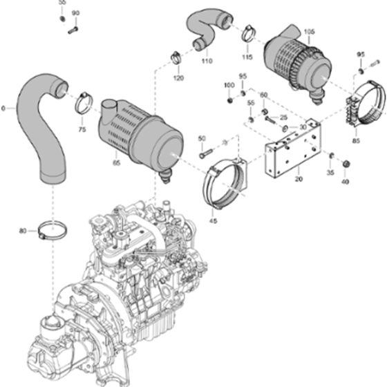 Air Inlet Assembly for XAS 58 Kd