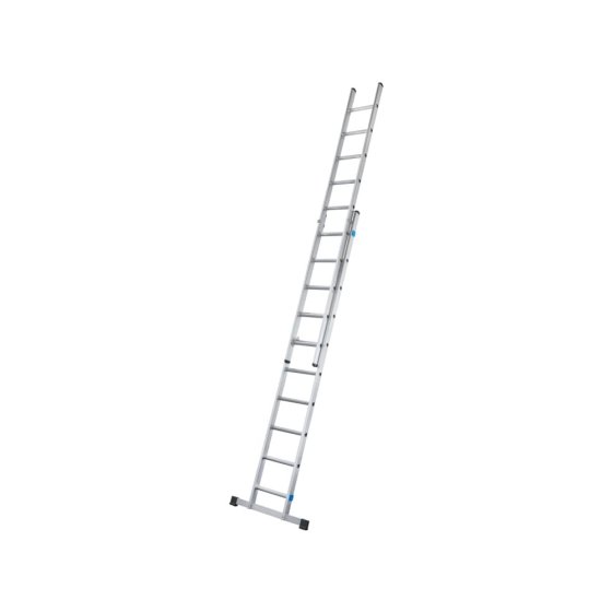 Double Extension Ladder with Stabiliser Bar 2-Part D-Rungs 2 x 12 Ext 6.05m
