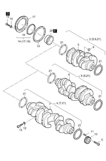 Crankshaft Assembly for Hatz 2L40