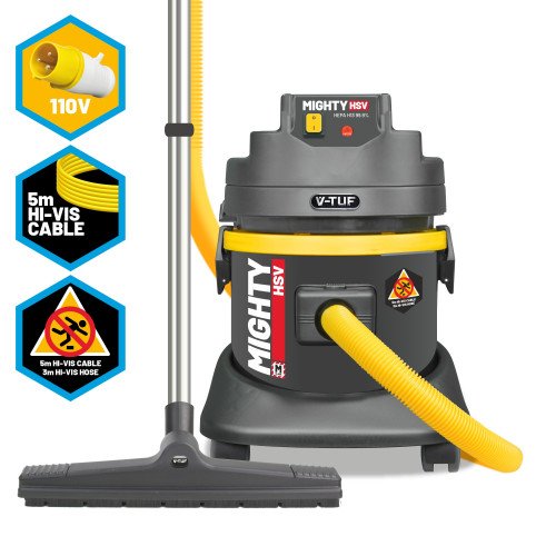 Mighty Hsv - 21l M-Class 110v Industrial Dust Extraction Vacuum Cleaner - Health & Safety Version
